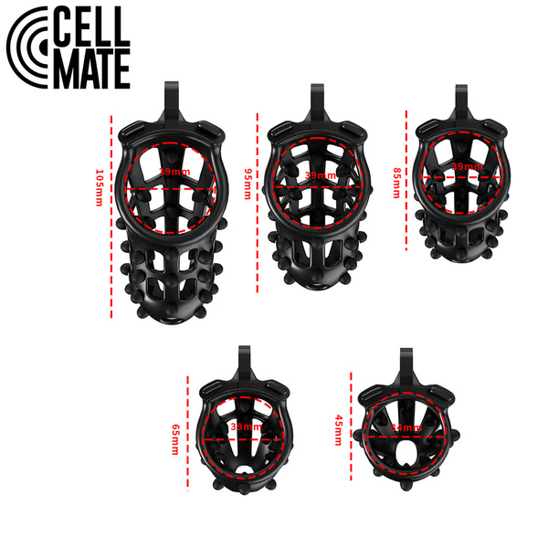 Pas cnoty FlexiSpike Chastity Cage Size 4 CELLMATE