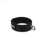 Obróżka Black Organosilicon Collar With Leash Liebe Seele