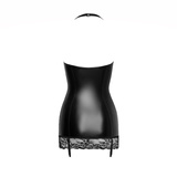 F280 Powerwetlook mini-dress XL Noir Handmade 