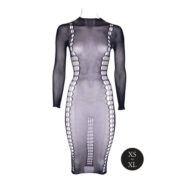 Midi Dress Carme XL Dress With Turtleneck Black Os Le Désir