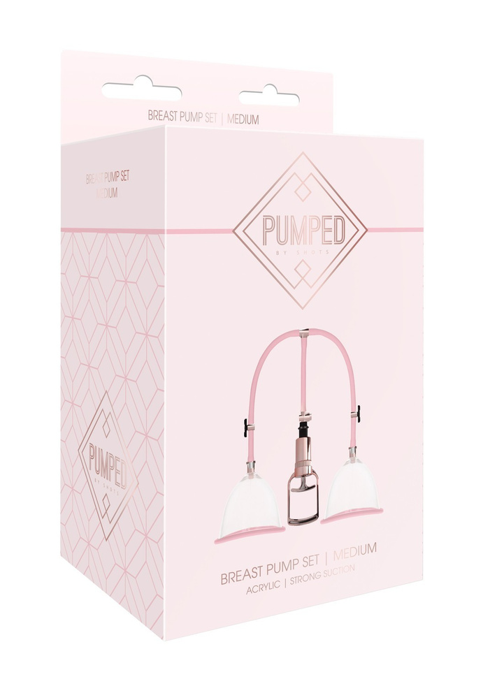 Shots Pumped Breast Pump Set Medium Rose Gold