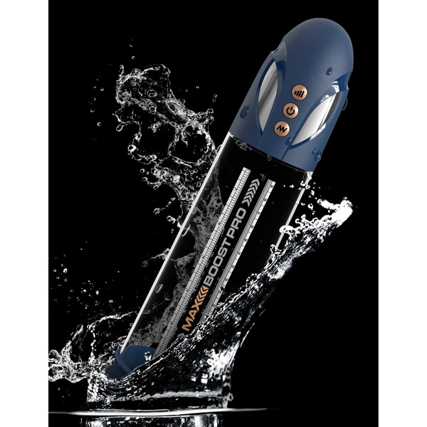 Pompka do penisa Max Boost Pro Flow - Blue/Clear Pump Worx 