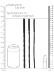 Zestaw trzech silikonowych sond do cewki Ouch! Urethral Sounding Silicone Dilator Set