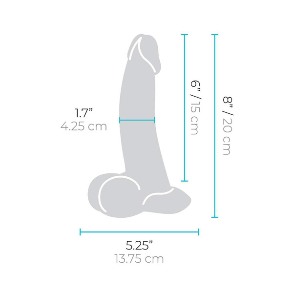 Ділдо 20 см Slipskin 8 Inch Curvy B-Vibe