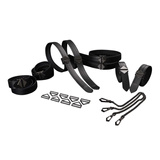 Набір для зв'язування 8-Bondage-Straps Restraint Set Black LOCKINK