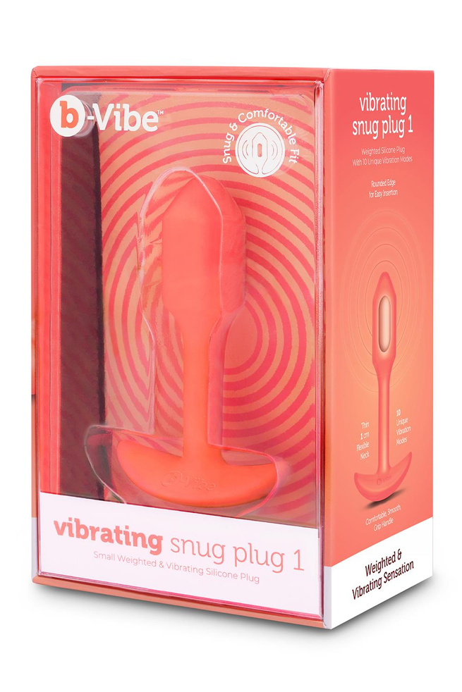 B-VIBE VIBRATING SNUG PLUG 1 ORANGE