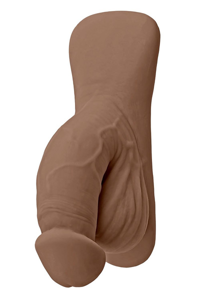 Фантом Члена 4 Inch Packer Dark Flesh Gender X