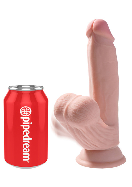 Ділдо з присоскою 3D Cock Swinging Balls 7 дюймів King Cock