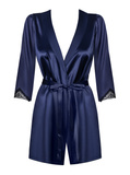 Obsessive Satinia navy blue robe S/M