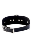 KINKY DIVA O-RING FRONT COLLAR BLACK/SILVER