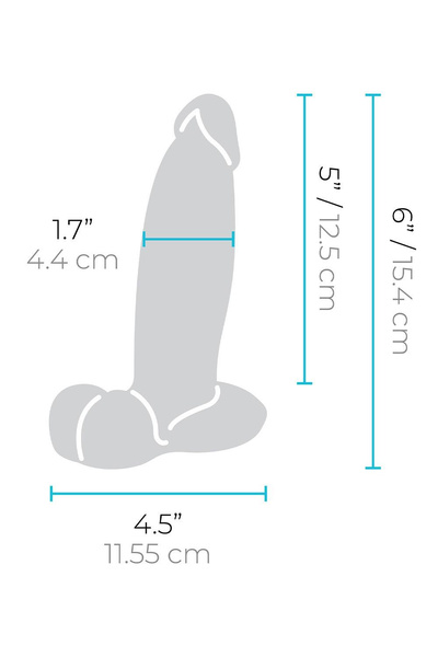 Ділдо 15,4 см Slipskin 6 Inch Girthy B-Vibe