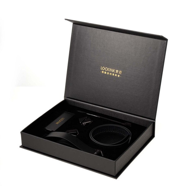 LOCKINK Collar with Leash Set Black