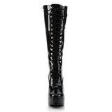 Kozaki na platformie Electra-2020 Black Pat 7 (37,5) Pleaser