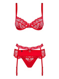 Heartina Komplet Czerwony S/M Obsessive