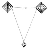 Zaciski Adjustable Nipple Clamps With Light Pendant Grey LOCKINK