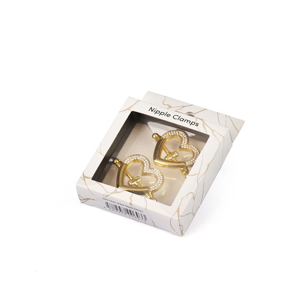 Зажими для сосків Heart-shaped Nipple Clamps with Rhinestones Liebe Seele