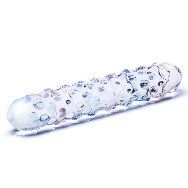 Скляне Ділдо З Кольоровими Випустками Purple Rose Nubby S Dildo Glas