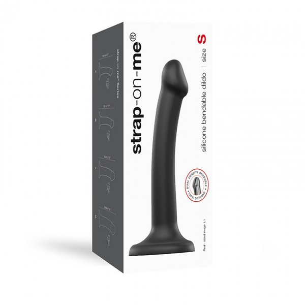 Надзвичайно М'яке Ділдо Silicone Bendable Dildo Double Density S Black Strap-on-me