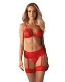 838-Seg-3 комплект 3-частинний червоний L/XL Obsessive