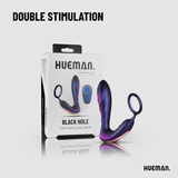 Hueman prostate stimulator Black Hole Anal Vibrator With Cockring