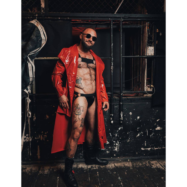 Matrix coat made of lack Red XS/S HellRider