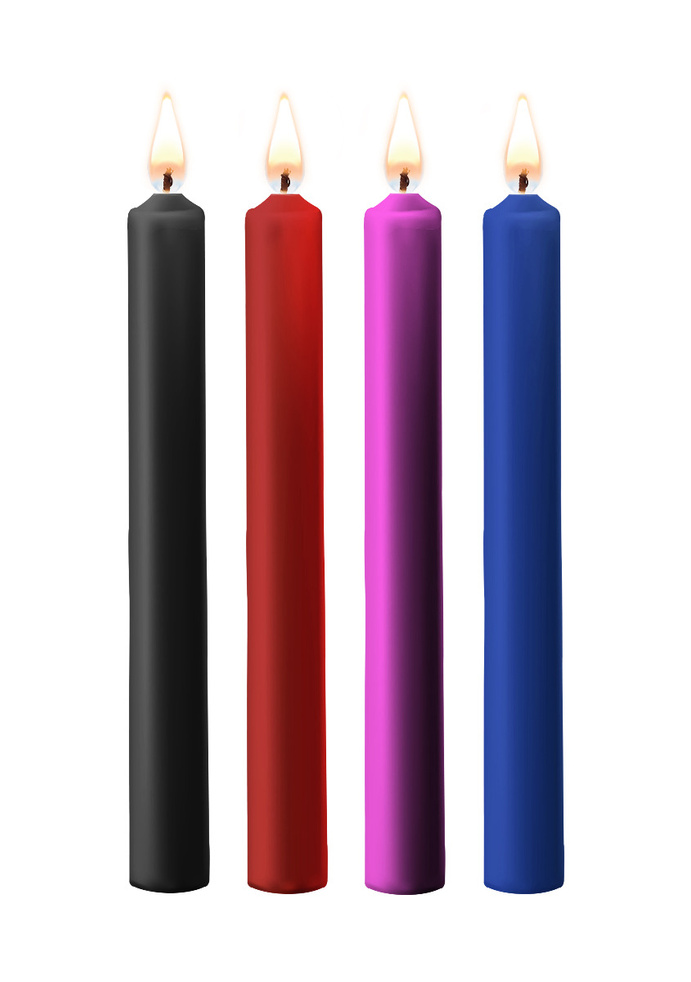 Ouch! Teasing Wax Candles Large 4-pack Mixed Color