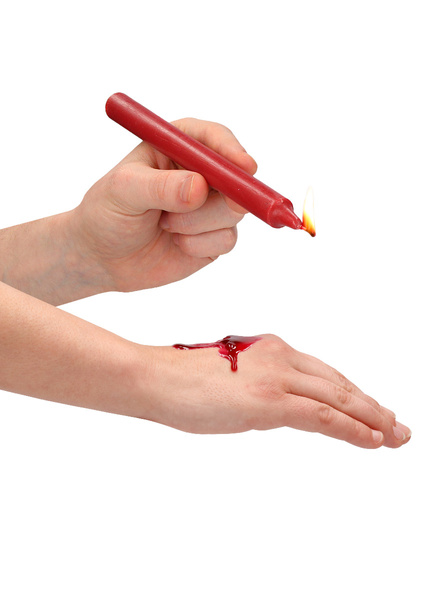 Teasing Wax Candles Large 4-Pack Mixed Color - Wielokolorowy Zestaw Długich Świec Do Bdsm Ouch! by Shots