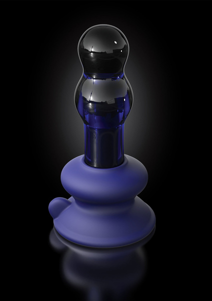 Вібруючий скляний пробка з присоскою No.83 Icicles