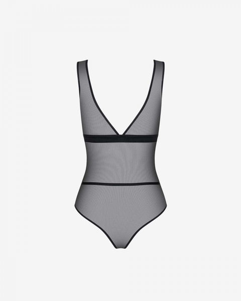 Sheer Deep V-Neck Bodysuit Promees Natalie L