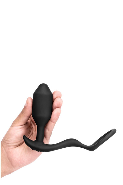 Анальний пробка Vibrating Snug & Tug M Black b-Vibe