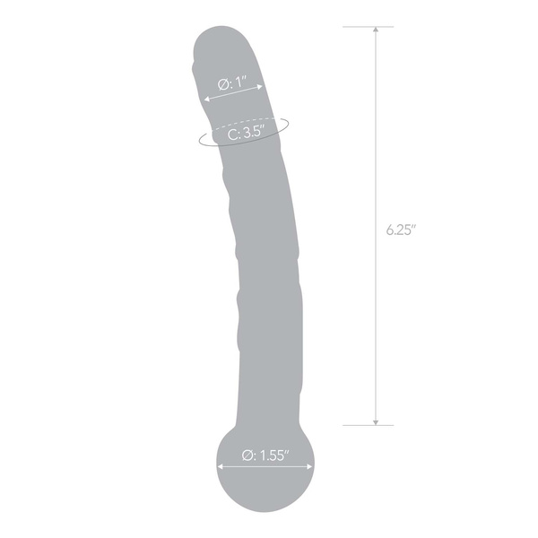 Glas Orange Tickler Glass Dildo