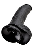 King Cock 9' Cock with Balls Black dildo z jądrami czarne 23cm