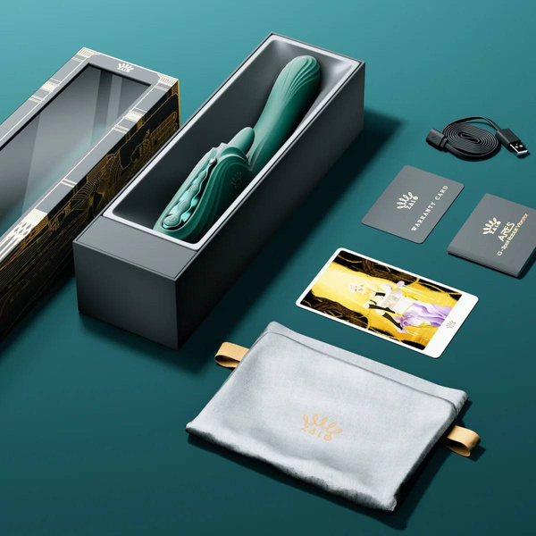 Вібратор-кролик Ares Turquoise Green Zalo