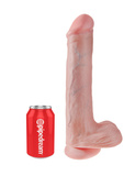 King Cock 13' Cock with Balls Flesh dildo z jądrami cieliste 33cm