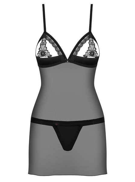 865-Che-1 Black Chemise L/XL Obsessive