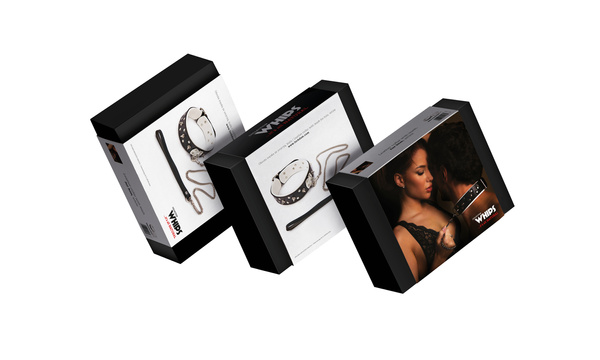 Чоловічий Нашийник З Повідцем Білий Whips