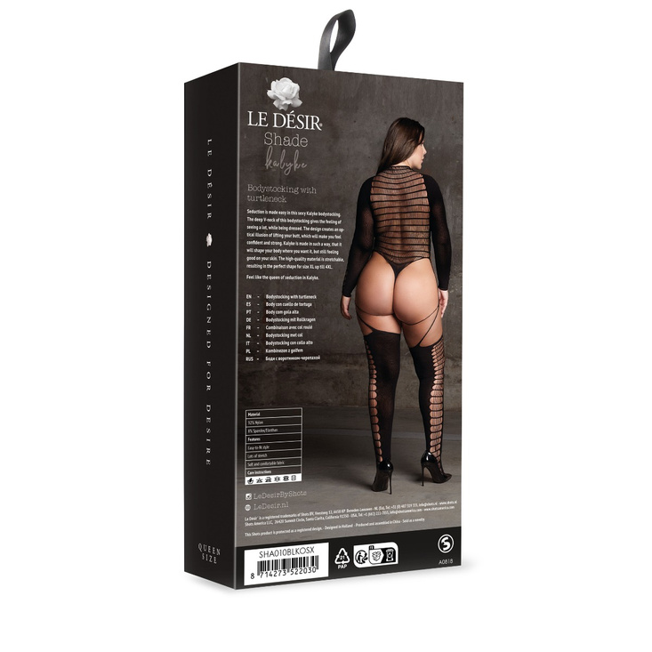 Le Désir Kalyke XXIII - Bodystocking with Turtleneck Black OSX