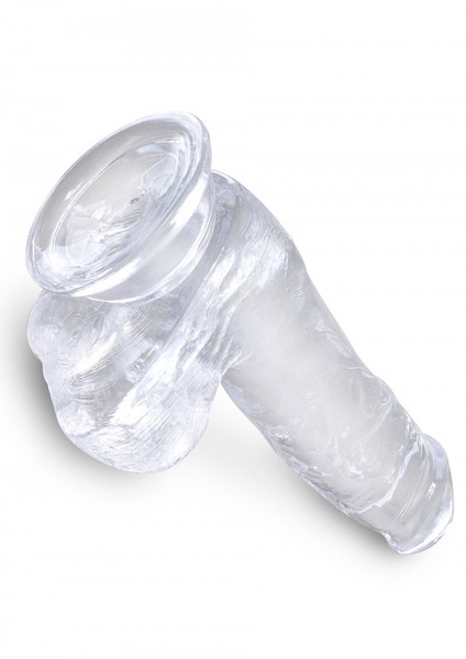 King Cock 6 Inch Cock with Balls Transparant