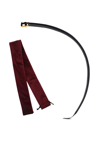 Гладка шкіряна плітка з головкою у формі троянди Zalo & Upko Leather Soft Whip UPKO