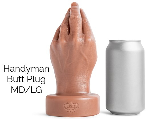 Handyman Butt Plug Soft Tan No Vac M/L Mr Hankeys 