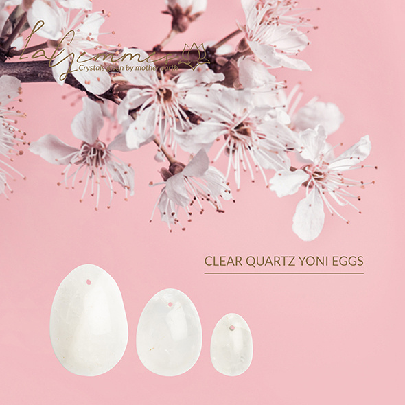 Yoni Egg Set Clear Quartz (L-M-S) La Gemmes