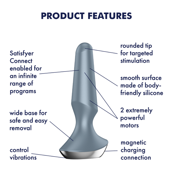 Korek analny Satisfyer Plug-ilicious 2 Ice Blue