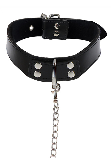 Нашийник З Повідцем Elegant Collar And Chain Leash Black Taboom
