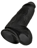 King Cock Chubby Black dildo z jądrami czarne