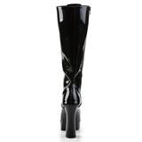 Kozaki na platformie Electra-2020 Black Pat 7 (37,5) Pleaser