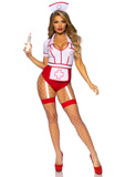 Костюм медсестри Nurse Feelgood Bodysuit Red L Leg Avenue