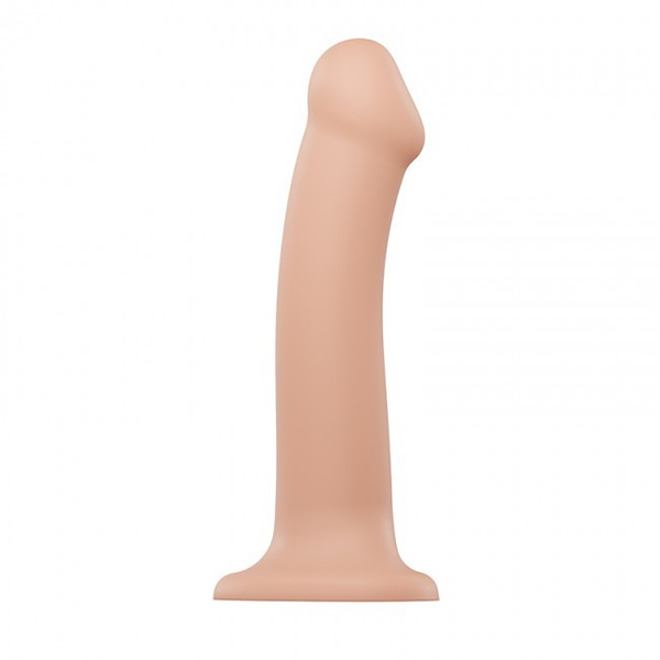 Wyjątkowo miękkie dildo Strap-on-me Silicone Bendable Dildo Double Density L Vanilla