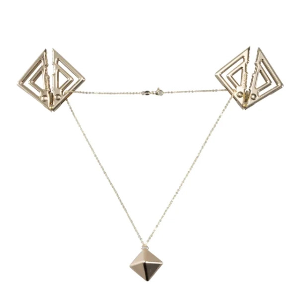 Zaciski Nipple Clamps With Heavy Pendant Gold LOCKINK