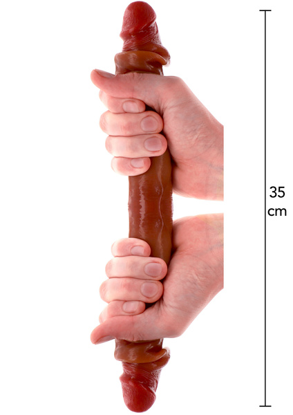 Подвійне ділдо Toyjoy Get Real Silicone Foreskin Double Dong 35Cm TOYJOY