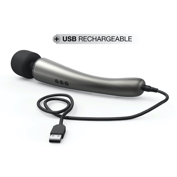 Wibrator różdżka Megawand Chrome Silver Dorcel